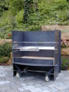 Auf Rollen lsst sich die Grillfeuerstelle beliebig verschieben.